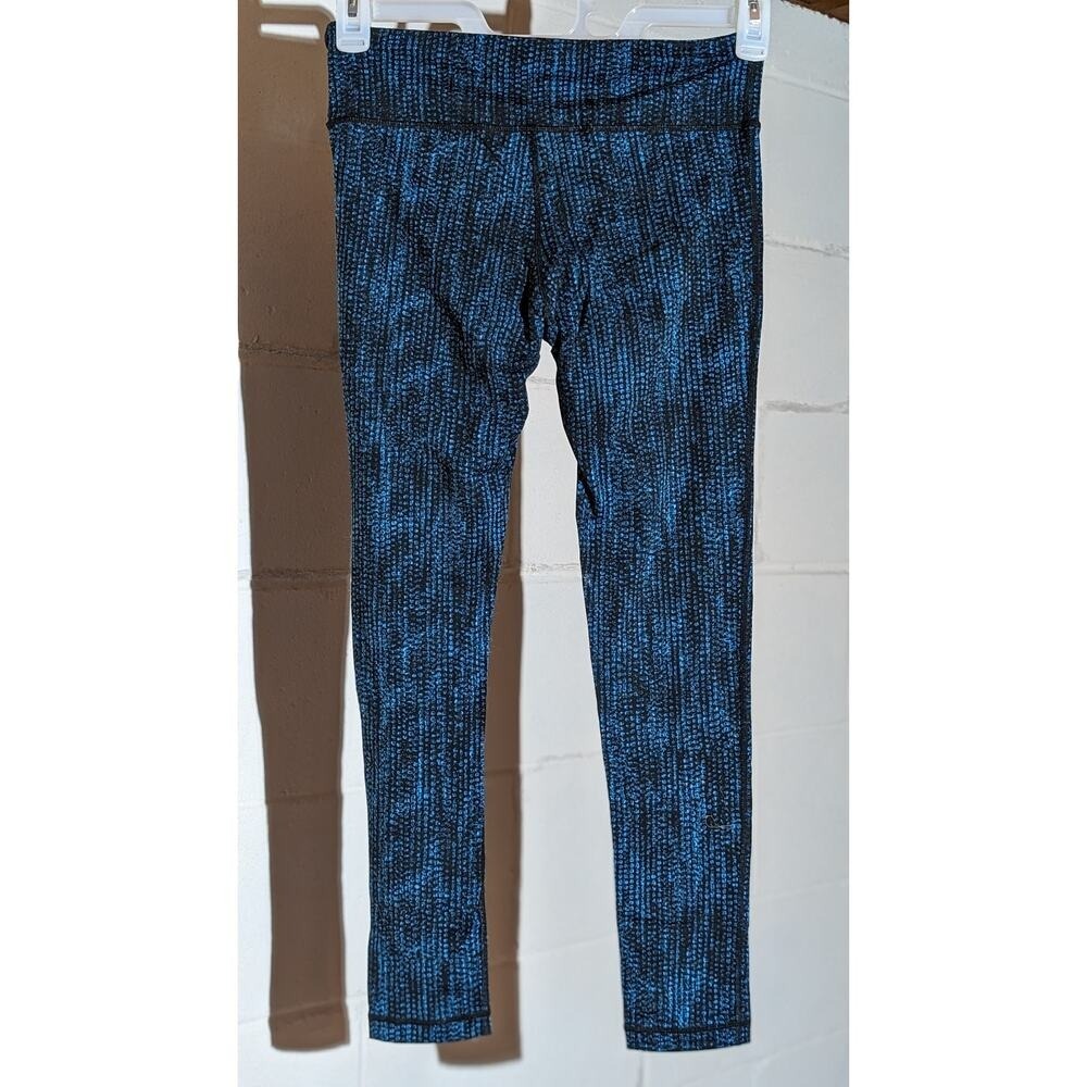 Kirkland Signature Blue Black Print Athletic Workout Leggings Small